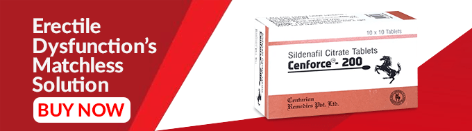 7 Erectile Dysfunction Myths That Keep Men From Getting Help Cenforce 200 mg Sildenafil Citrate tablets pack used for managing erectile performance issues