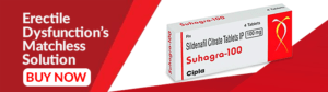 Suhagra 100 Sildenafil Citrate tablets pack commonly used for male sexual performance support