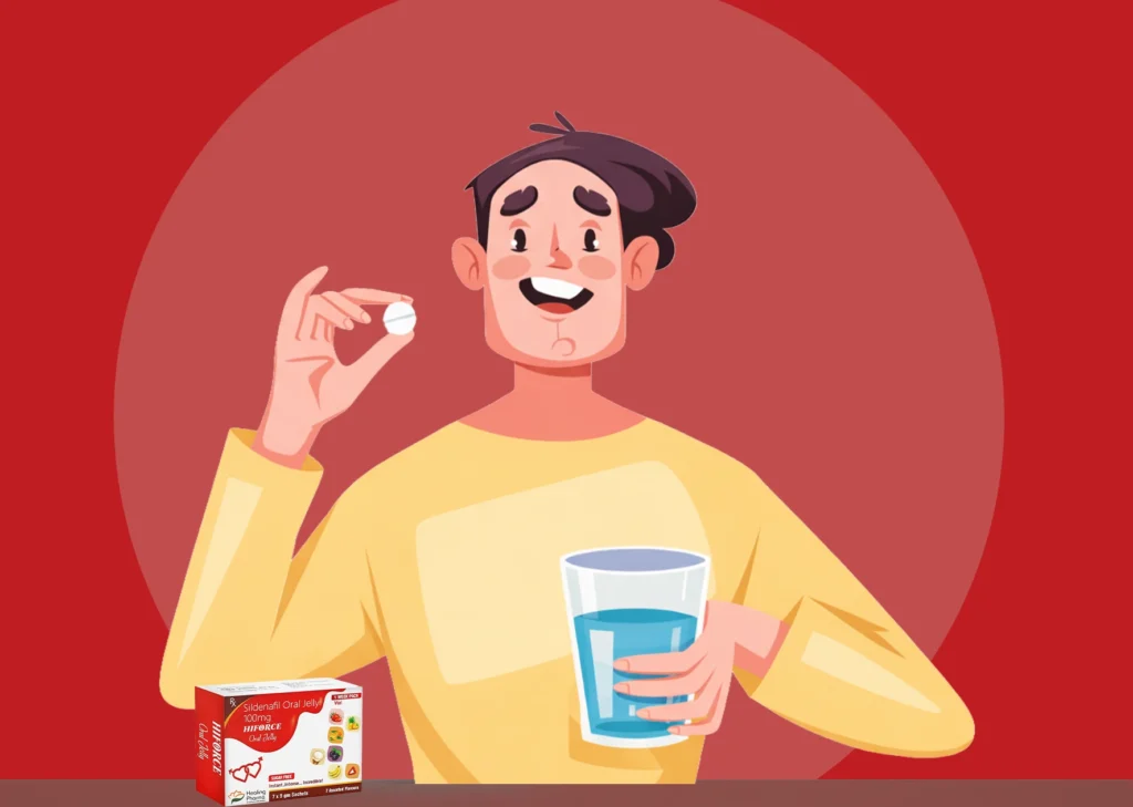 Man considering oral ED tablet for performance improvement and sexual health