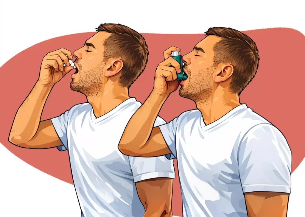 inhaler therapy vs oral medication