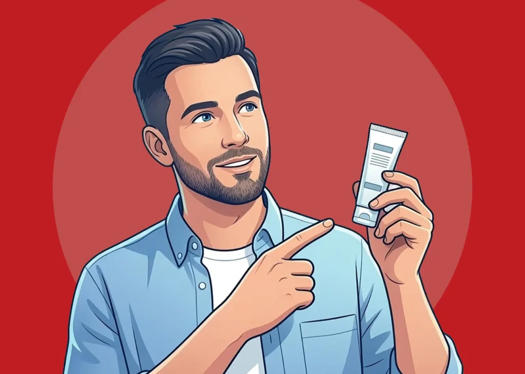 Man holding topical ED gel illustrating modern topical ED gel treatment for erectile dysfunction