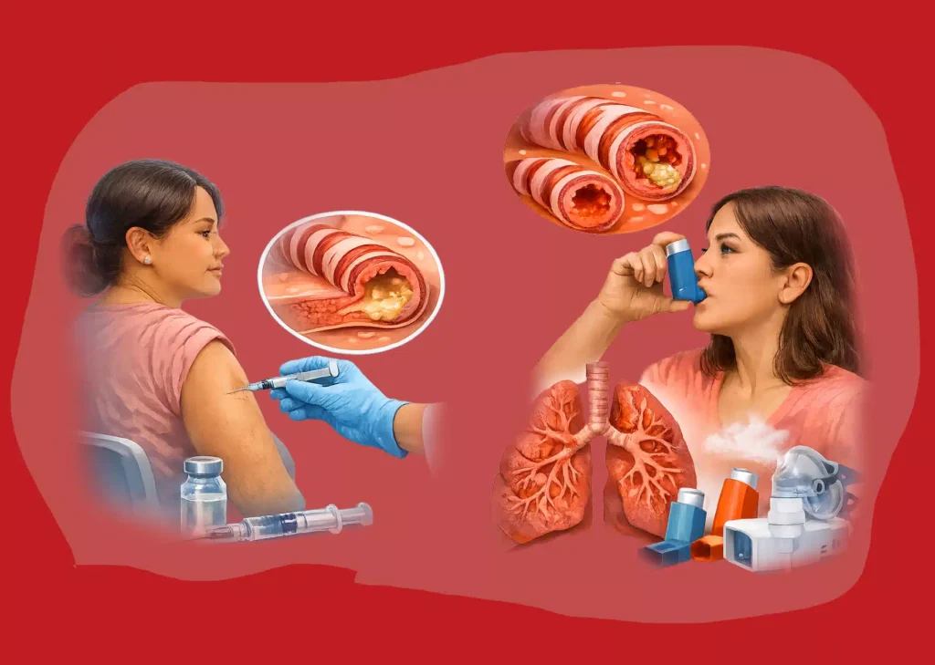 Biologic vs inhaler treatment for severe asthma