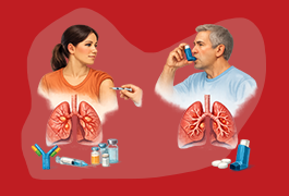 Biologic vs inhaler treatment — asthma airway comparison