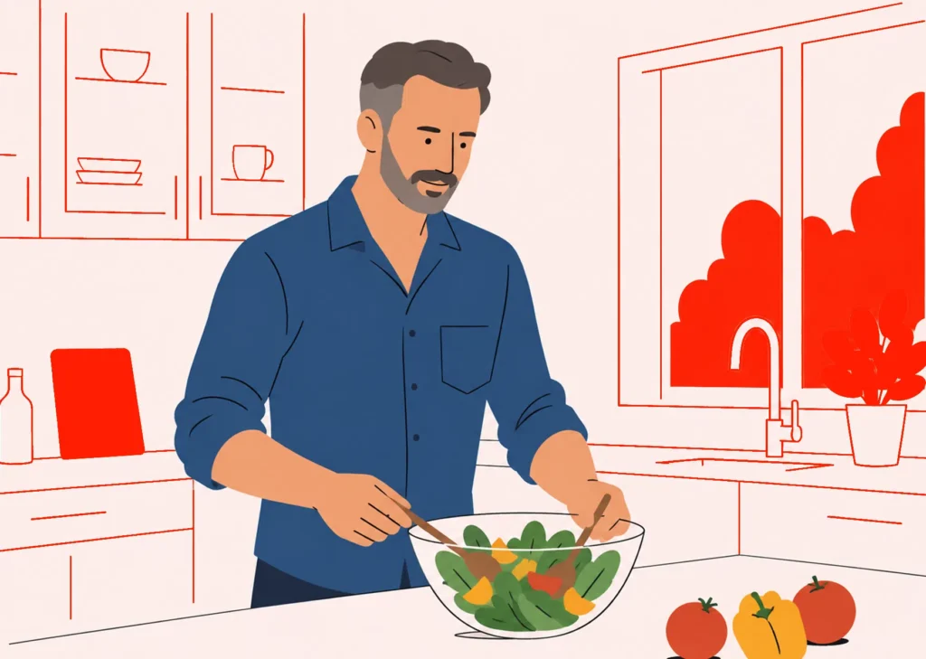 Men having Mediterranean Diet for ED